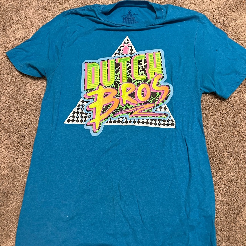 Dutch bros blue t shirt size medium